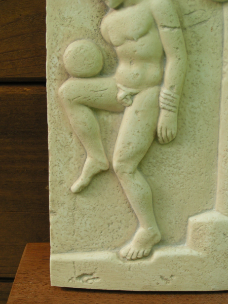 Youths ball playing Relief Museum Greek Antique, 20 x 13 cm, 400 g,