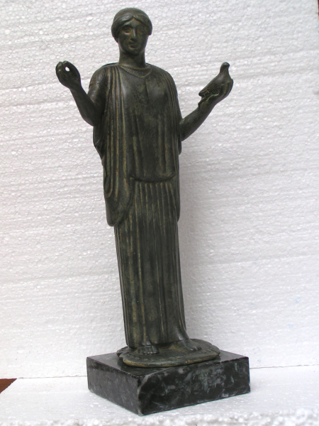 Aphrodite-Statue, Liebesgöttin, 32 cm, 1,45 kg, schwarzer Kunstmarmorsockel