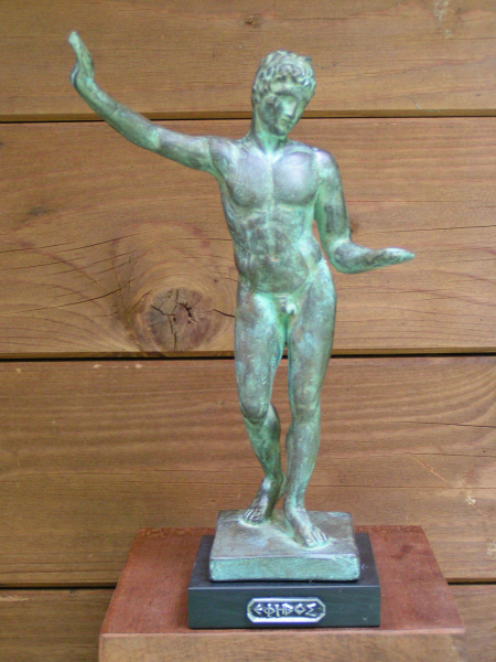 Messenger of the gods statue, 25 cm, 0,7 kg, black marble base