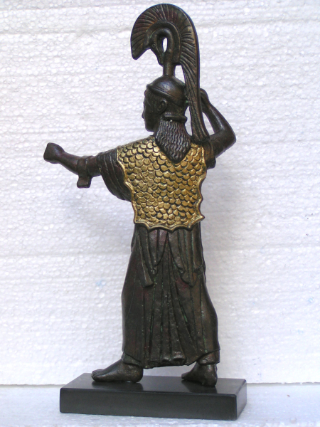 Athena Promachos-Statue 28 cm, 850 g, schwarzer Kunstmarmorsockel