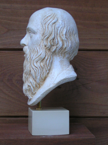 Socrates one of the greatest philosophers replica, Socrates bust replica, 21 cm, 1,33 kg, artificial marble base