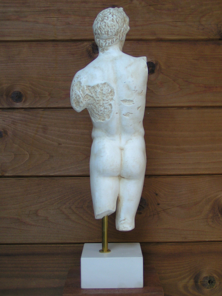 Alexander der Große von Pella-Statue, 47 cm, 2,8 kg, beiger Kunstmarmorsockel