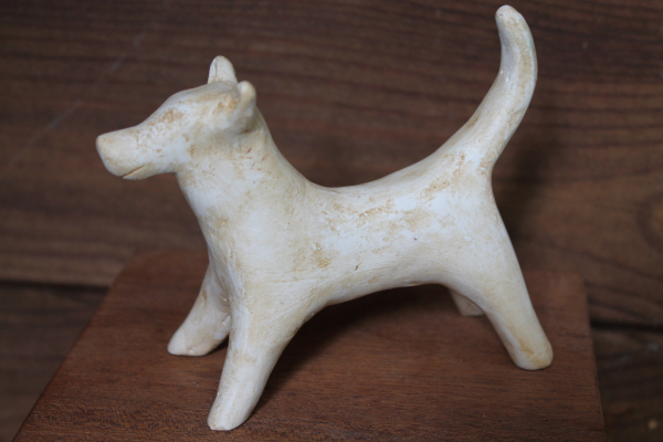 Dog 11 cm high, 12,7 cm long, terracotta, National Museum Athens