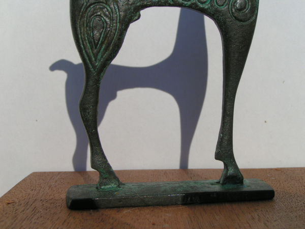 Bronze Antelope greek antiquity, museum bronze replica, 18,3 cm, 400 g