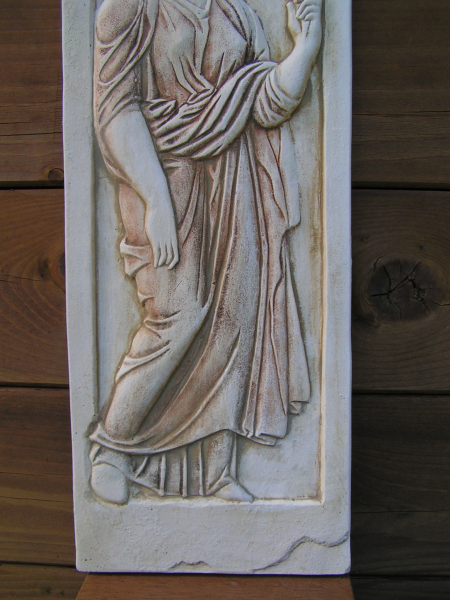 Pausimache grave stele Nationalmuseum Athen, Pausimache replica, 50 x 18 cm, 3,2 kg