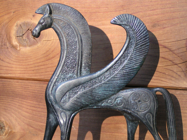 Horse Pegasos Pegasus bronze, 25 cm, 18,8 cm width, 1,3 kg