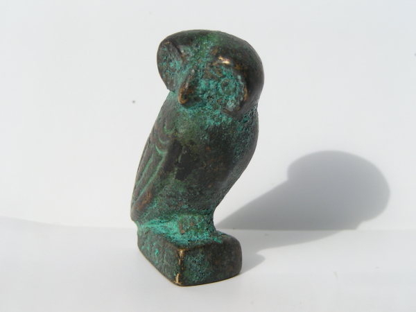 Eule aus Bronze, 3,3 cm, ca. 60 g, Nationalmuseum Athen