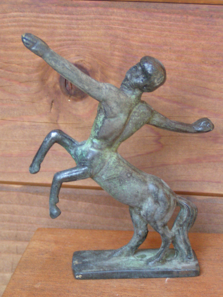 Zentauer Kentauer Fabelwesen, Bronzestatuette 15,5 cm hoch, 11,5 cm breit, 0,7 kg