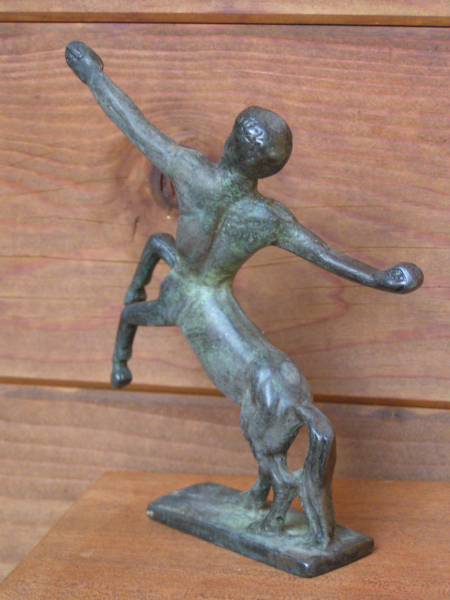 Zentauer Kentauer Fabelwesen, Bronzestatuette 15,5 cm hoch, 11,5 cm breit, 0,7 kg