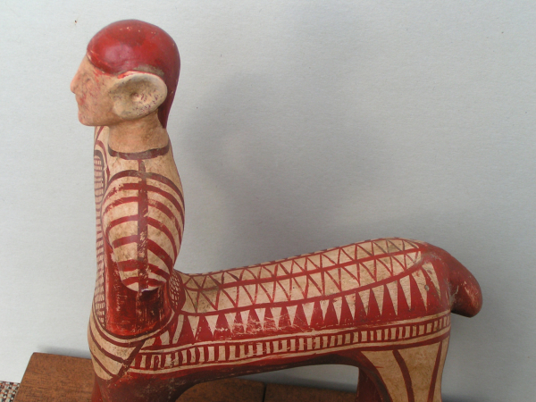 Centaur protogeometric period, Centaur from Lefkandi replica, Centaur Museum of Eretria, handmade and handpainted,  31,8 cm, 1,1 kg, terracotta
