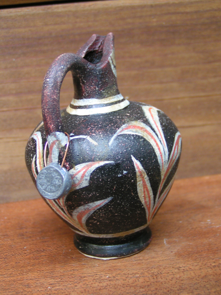 Greek Oinochoe, handpainted, 8,8 cm, museum copy