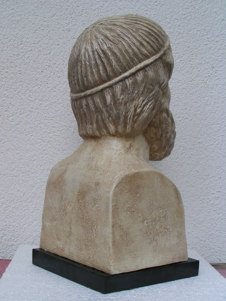 Sophokles-Herme Sonderedition, 44 cm, 16 kg, schwarzer Marmorsockel