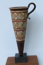 Rhyton conical, hand-painted, from Santorin, 27,2 cm high, 12,8 cm wide, 0,8 kg weight