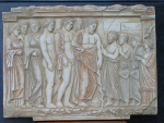 Healing god Asklepios relief, 29 x 21 cm, 1,6 kg