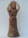 Tanagra grave goods museum replica statue, 17 cm