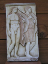 Grave Stele of Chairedemos and Lyceas, Museum Piraeus No. 385, Replicat, Hoplites, 28 x 15 cm, 1,4 kg