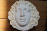 Mädchenmaske 16,5 breit x 17,5 cm hoch, 620 g, Nationalmuseum Athen