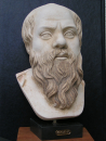 Socrates one of the greatest philosophers replica, 30 cm, 2,6 kg, black marble base