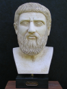 Plato philosopher replica, 24 cm, 1,4 kg, black marble base