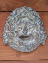 Theater mask tragic bronze replica, 24 cm, 1,2 kg