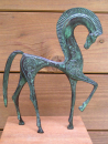 Bronze horse geometrical period replica, 23 cm, 680 g