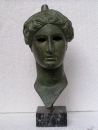 Nike goddess of victory replica, Nike bust, Nike head, antiquity Nike bust, 24 cm, 1,2 kg, artificial marble base