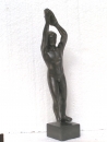 Diskuswerfer-Statuette 21 cm,  300 g, schwarzer Kunstmarmorsockel