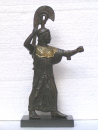 Athena Promachos-Statue 28 cm, 850 g, schwarzer Kunstmarmorsockel
