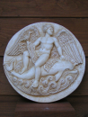 Young dolphin riding, relief replica, 26 cm diameter, 1.1 kg