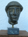 Ephebe youthful Greek ancient head, antique replica, 15 cm, 400 g