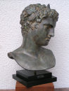 Hermes messenger of the gods replica, hermes bust antiquity replica, 35 cm, 4,4 kg