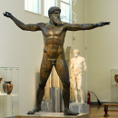 Large statue large bronze Poseidon of Artemision 2,13 m