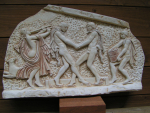 Satyrs and maenads the wine-presses relief, god of wine Dionysos, 58 x 36 cm, 6,7 kg