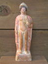 Tanagra-Figurine als Hermes mit Hahn, 19 cm, 250 g, Terrakotta
