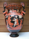 Red-figured style vase, Volute Crater, Thetis and Peleus, Eos and Kephalos, replica, pomp vase, Museo Nazionale di Villa Giulia, Rome, 60 cm, 13,8 kg